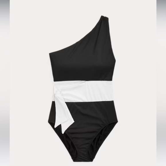 Ralph Lauren Two-Tone Cutout One-Piece beach classic vacation resort cruise - Picture 2 of 15